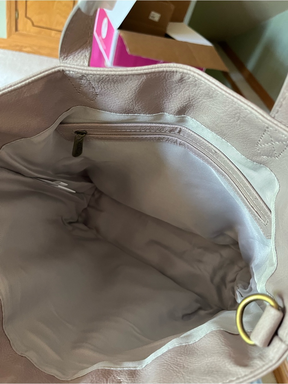 thirty-one stone distressed pebble Faux-Leather Tote with Detachable Strap - Picture 2 of 5